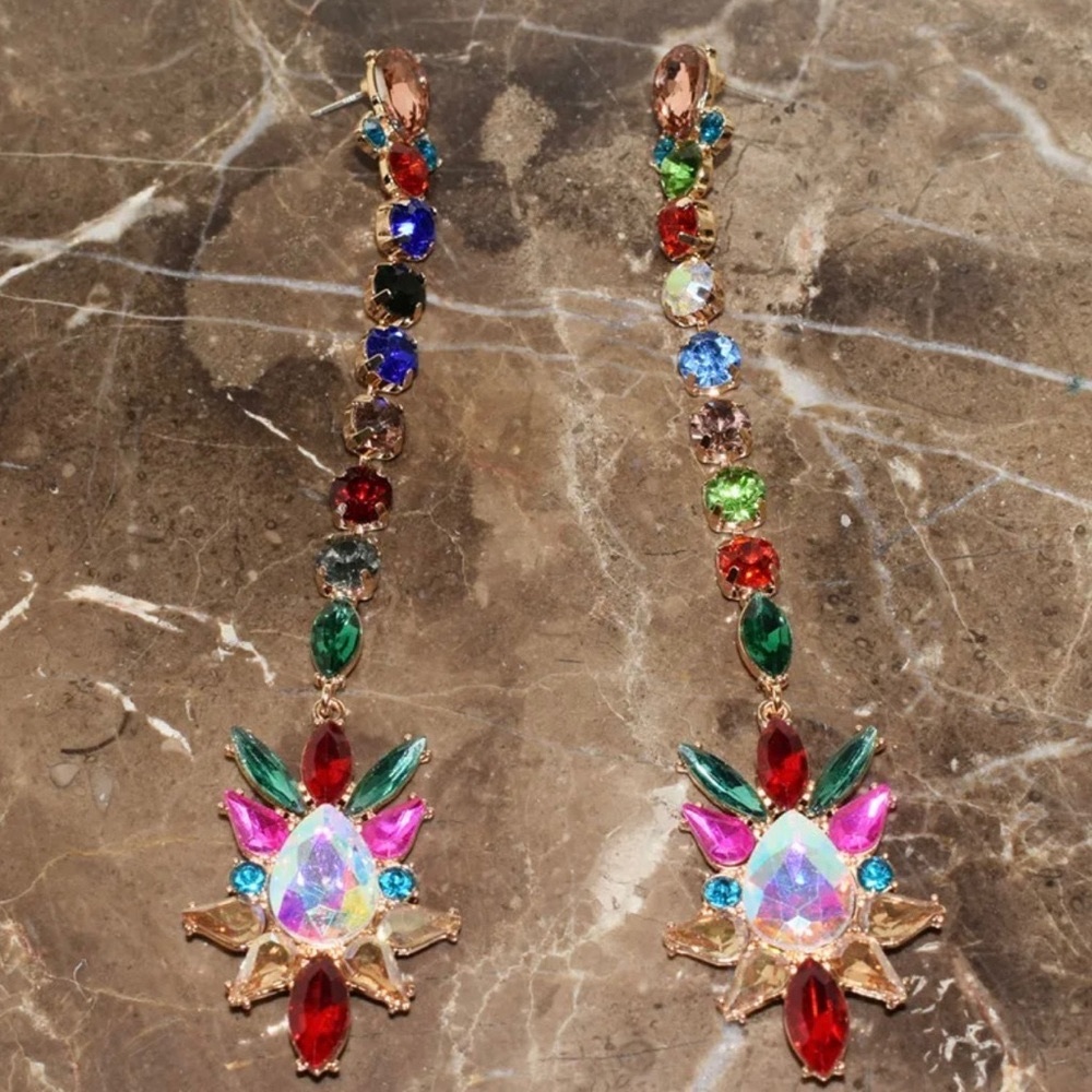 Zara Drop Crystal Earrings